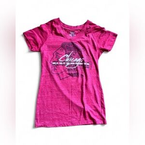 Reebok Women’s Red Chicago Blackhawks V-Neck Tee • NHL Graphic Top • Size Medium
